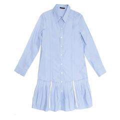 Louis Vuitton Sky Blue Pleated Shirt Dress