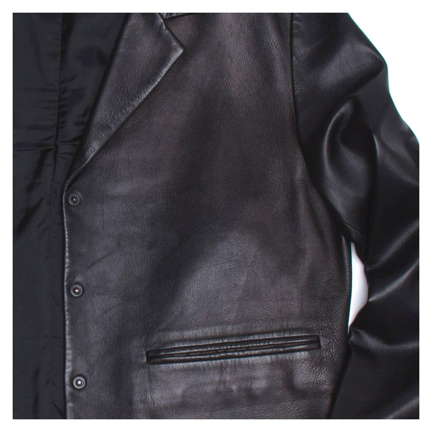 Prada Black Nappa Leather Jacket In Good Condition For Sale In Brooklyn, NY