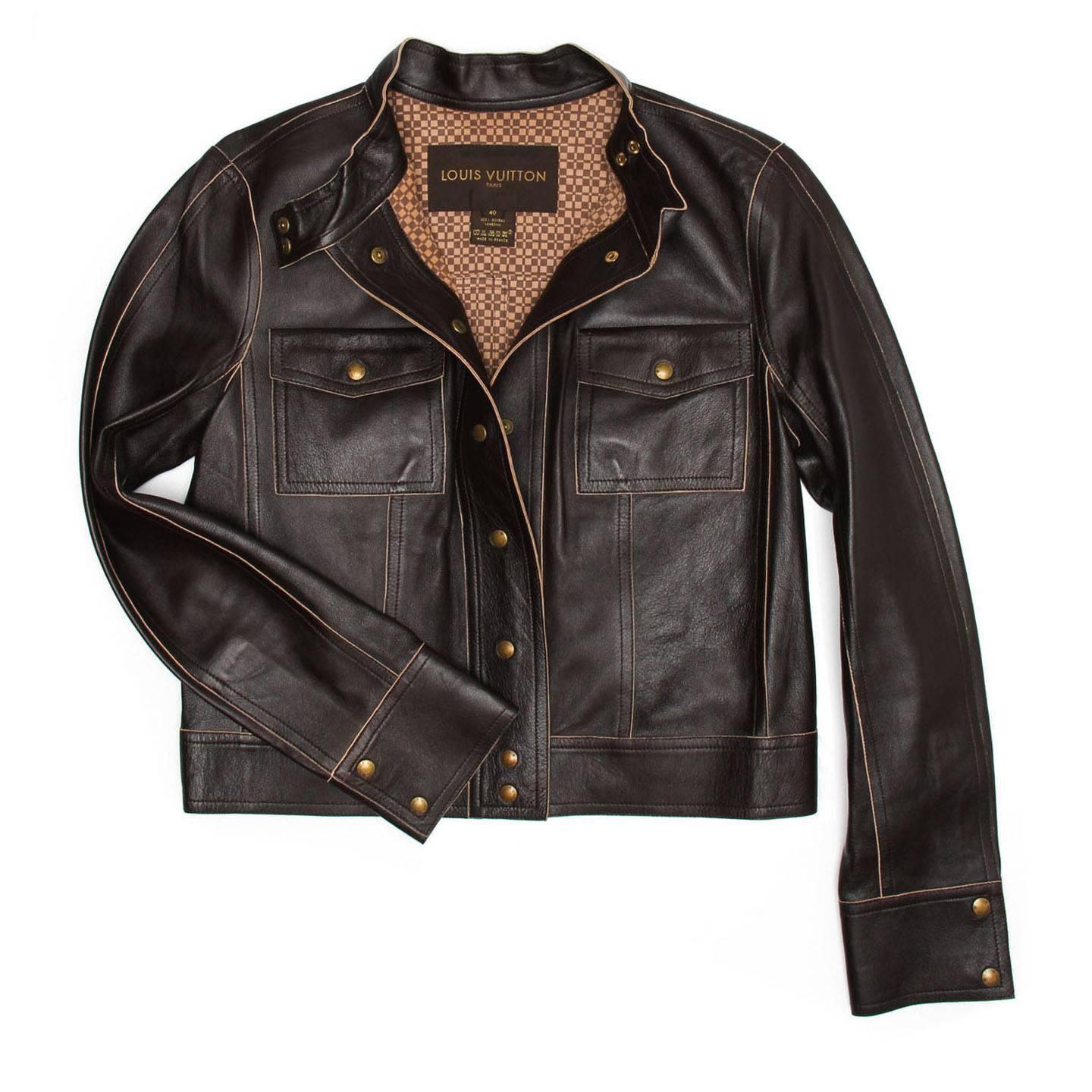 louis vuitton leather jacket