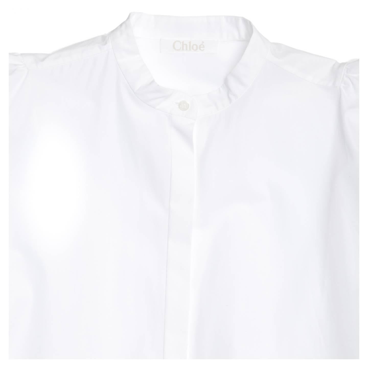 Gray Chloe' White Cotton Dress For Sale