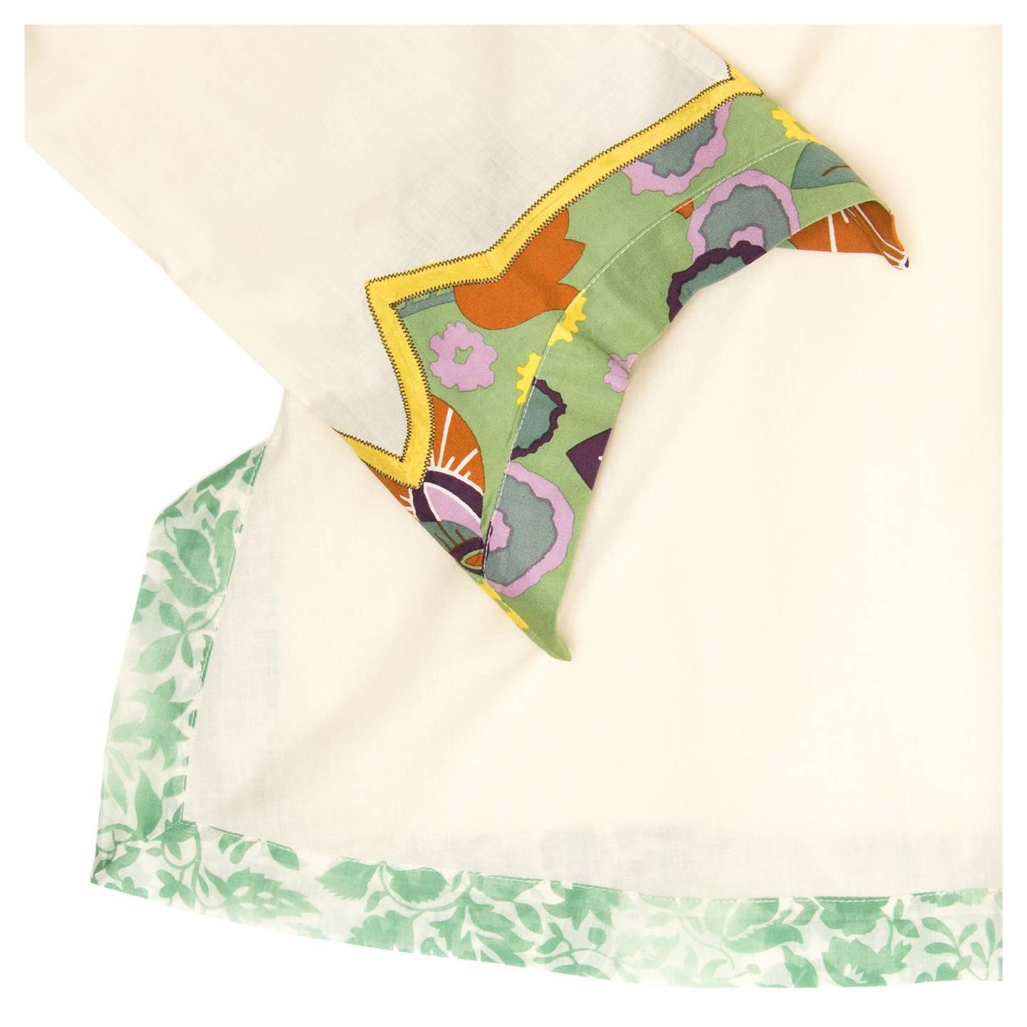 Women's Marni Multicolor Floral Print Cotton Tunic For Sale