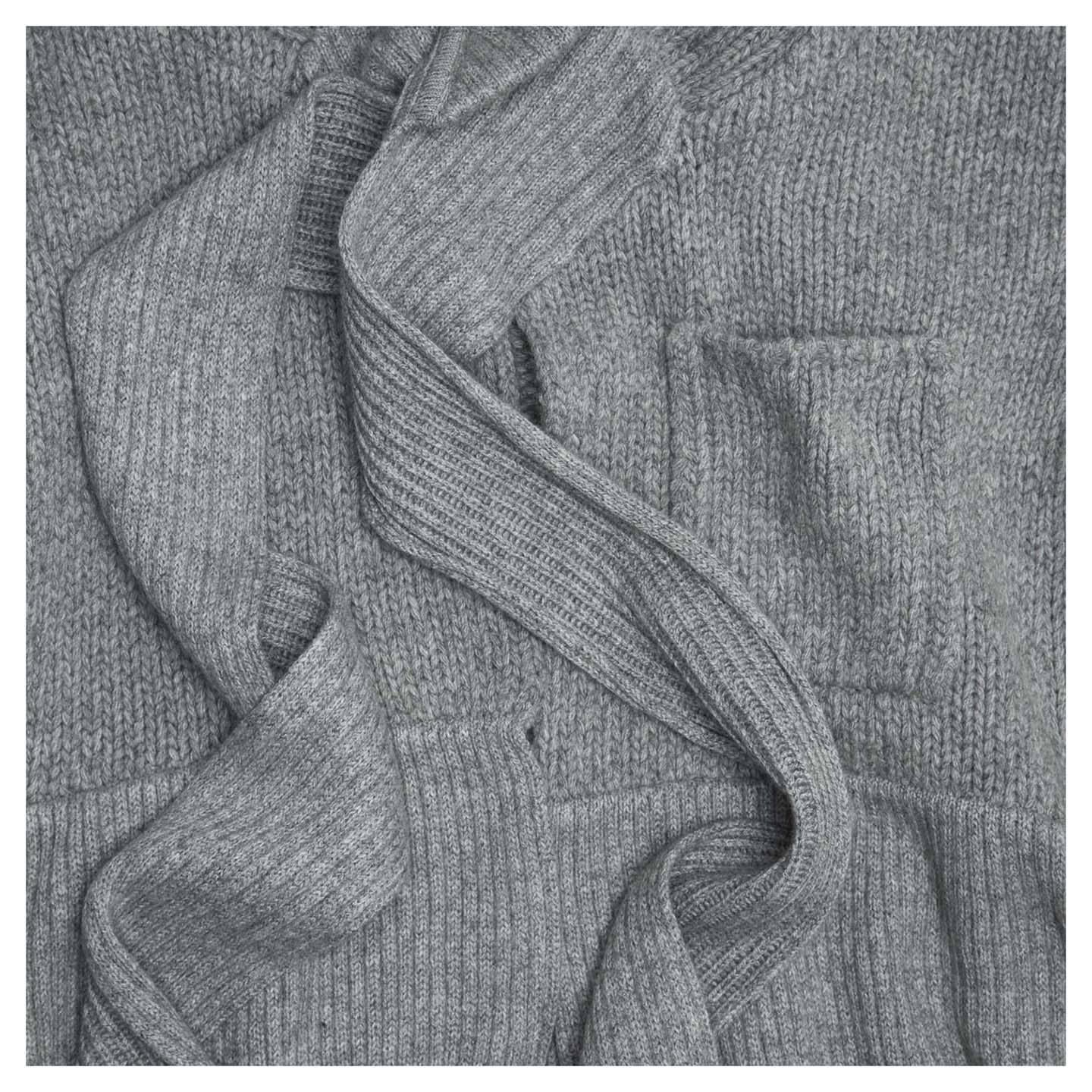 Gray Louis Vuitton Grey Cashmere Wrap Cardigan