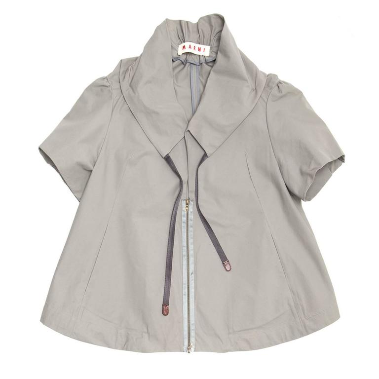 Marni Grey Cropped Trapeze Jacket For Sale at 1stDibs trapeze jackets
