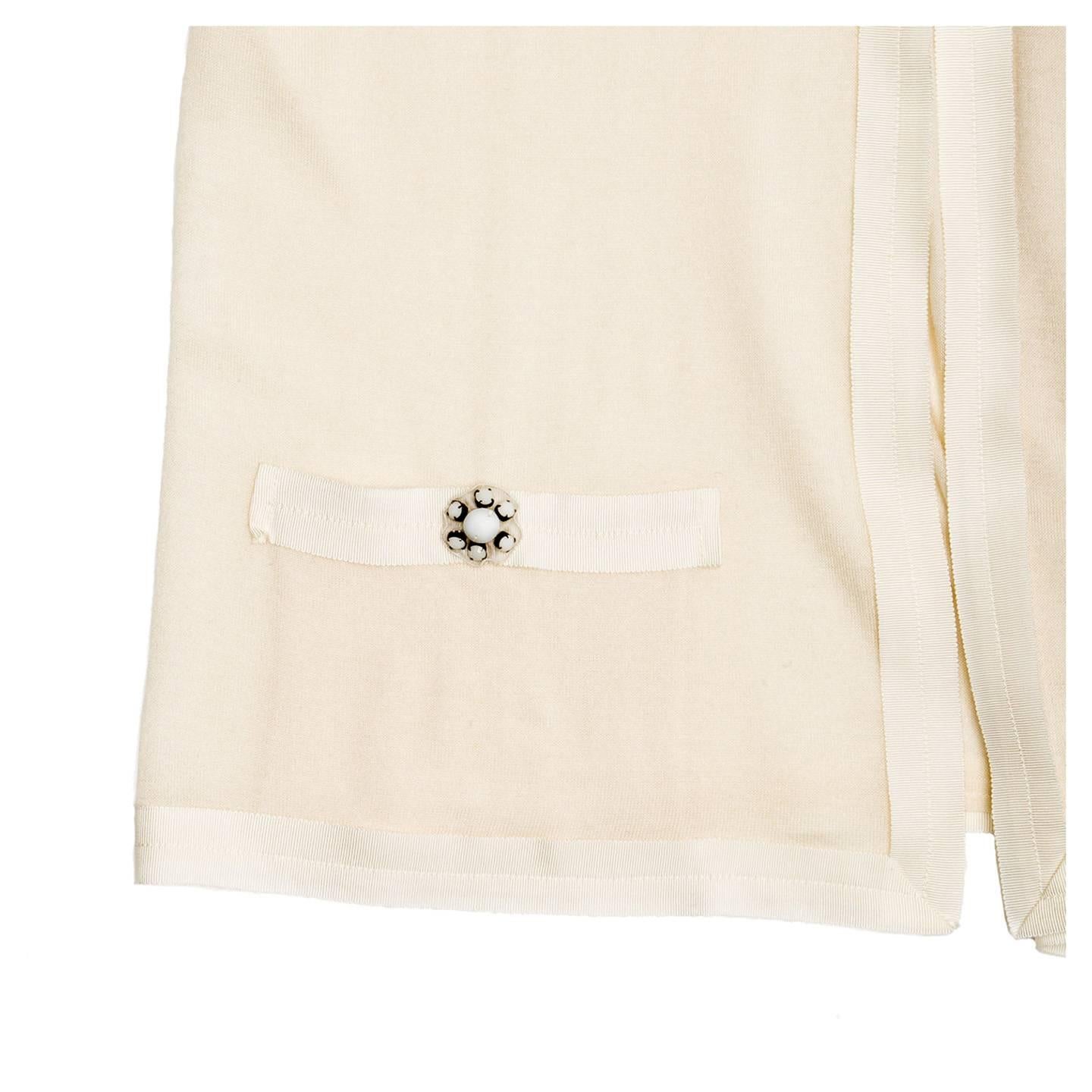 Women's Lanvin Ivory Cashmere Cardigan For Sale