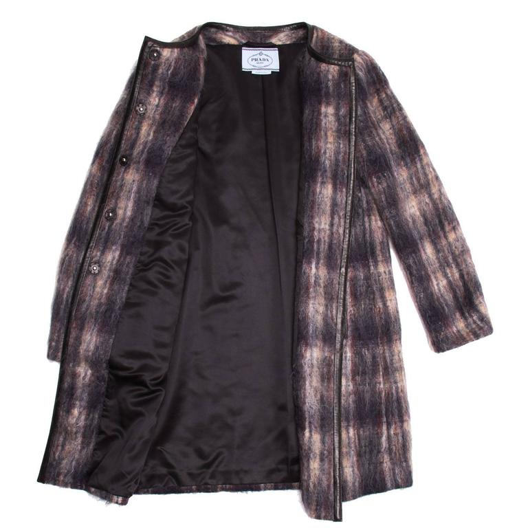 Prada Multicolor Tartan Mohair Coat For Sale at 1stDibs prada mohair coat