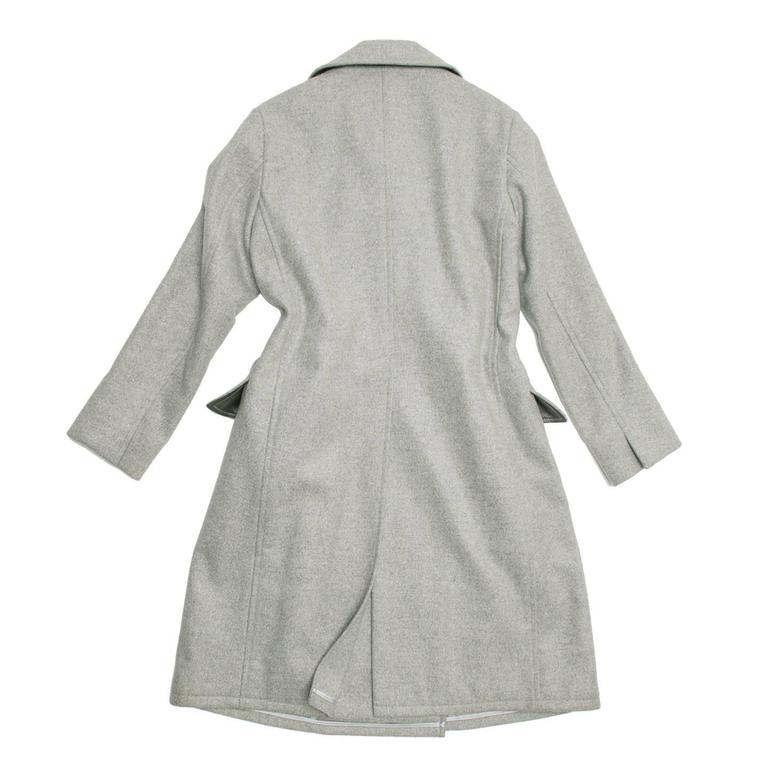 Jil Sander Grey Cashmere Trench Coat For Sale at 1stDibs