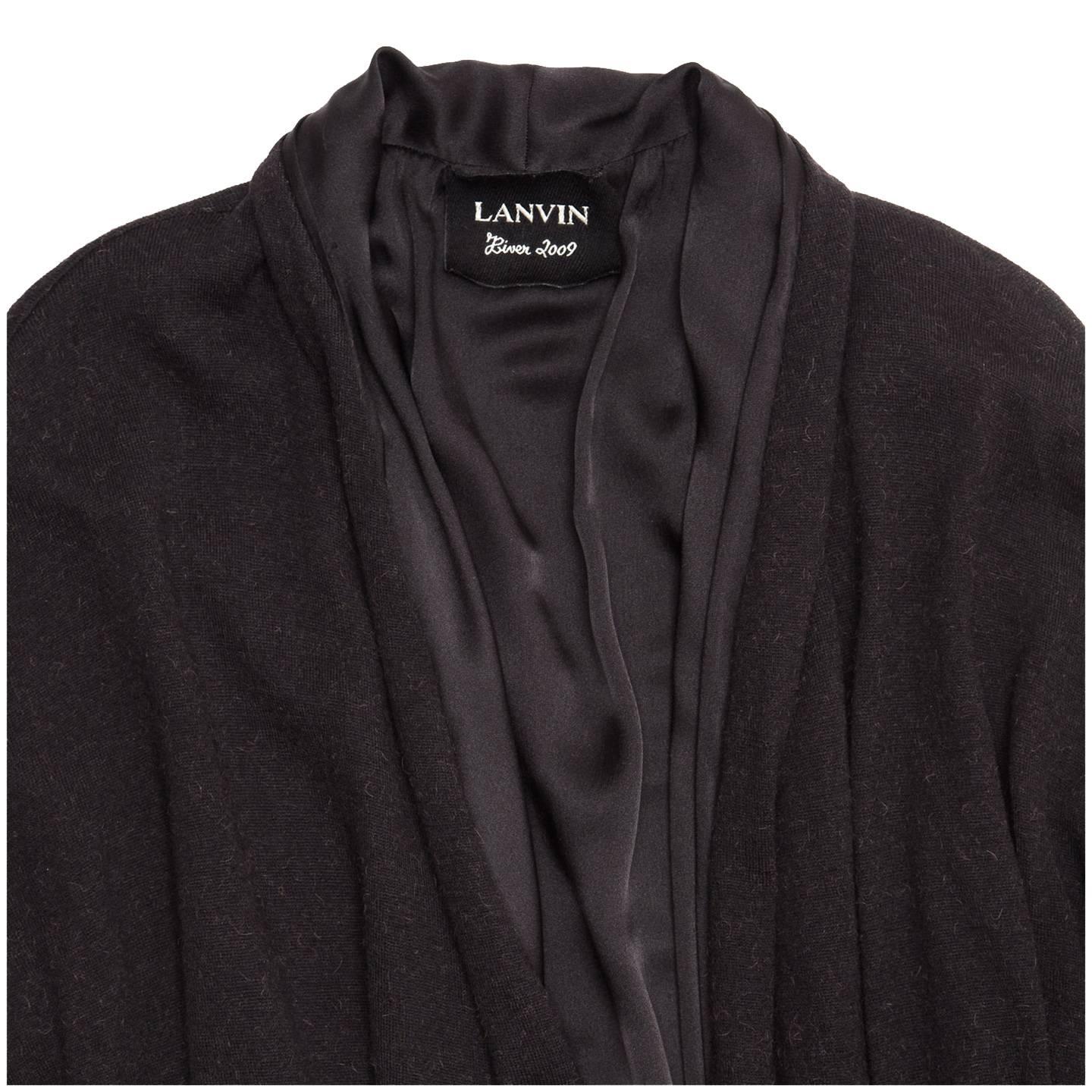 Lanvin Charcoal Grey Camel Hair Cardigan For Sale 1