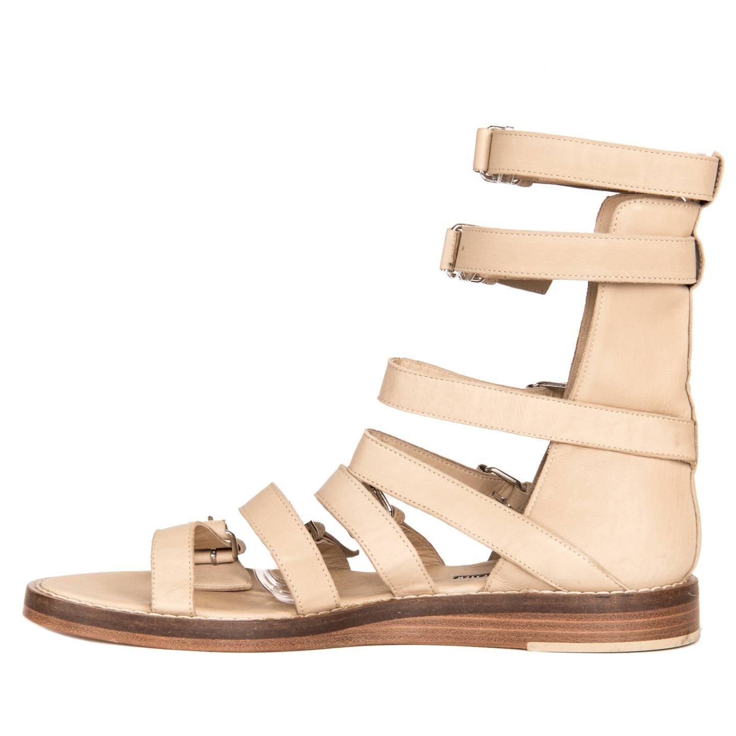 Women's Ann Demeulemeester Tan Gladiator Sandals