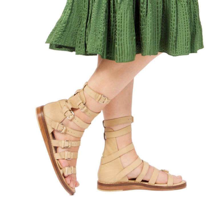 tan gladiator sandals with heel