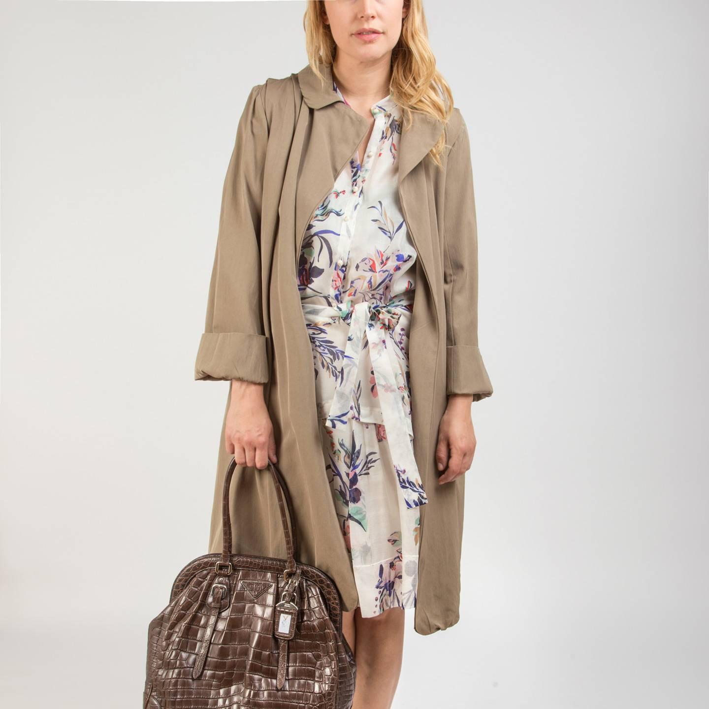 Brown Lanvin Taupe Classic Trench Coat