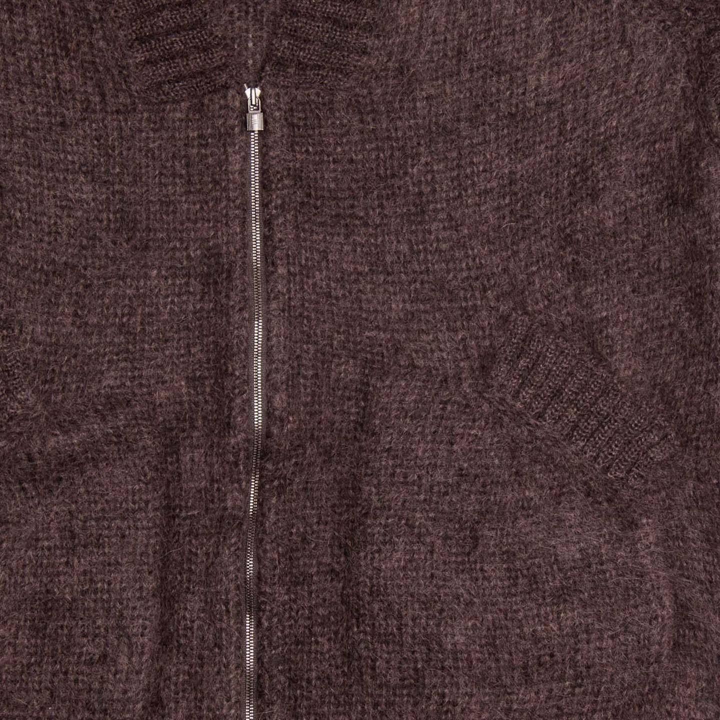 Hermès Brown Angora Long Sweater In New Condition For Sale In Brooklyn, NY