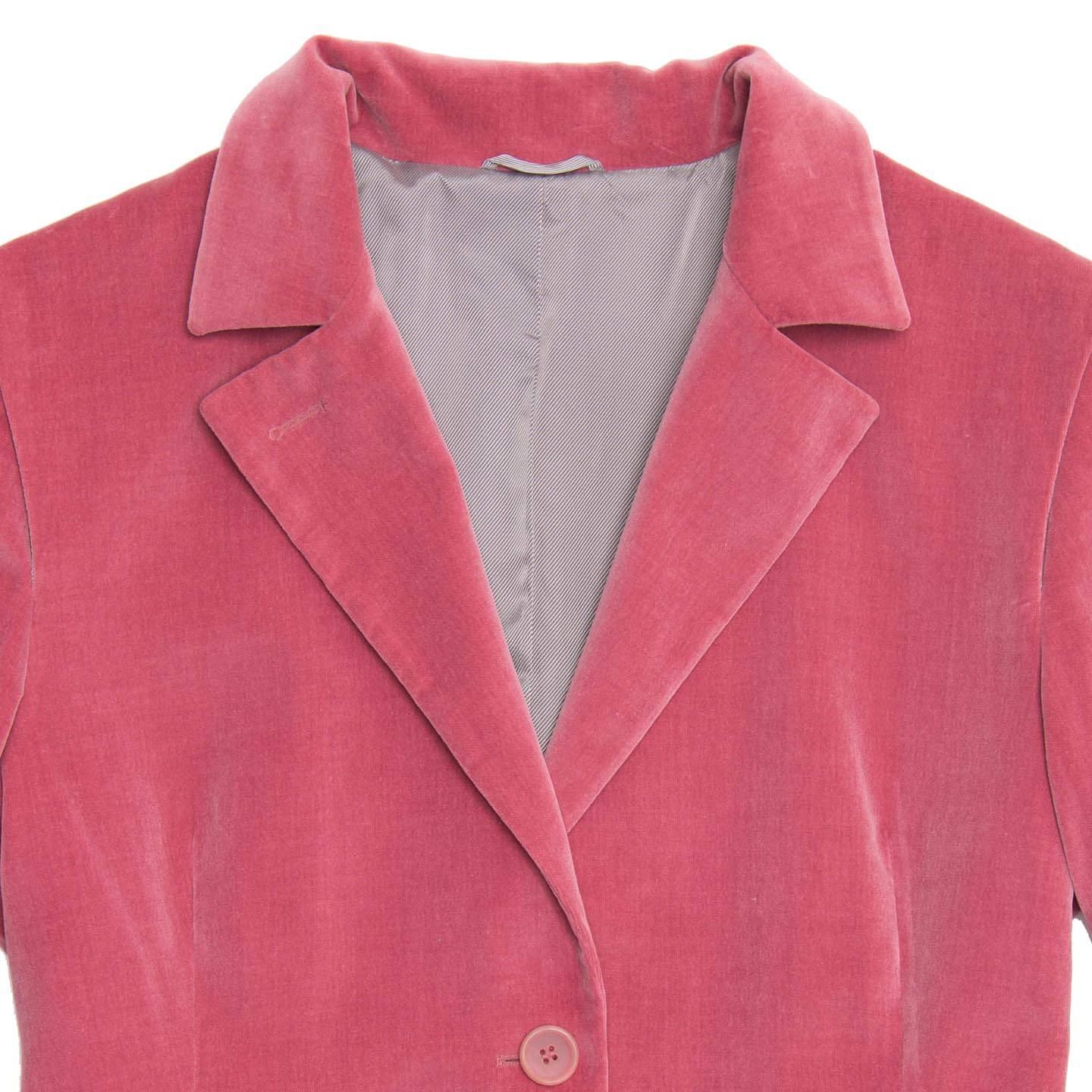 Jil Sander Pink Velvet Blazer For Sale 1