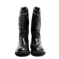 Chanel Moto Boots With Silver Zipper