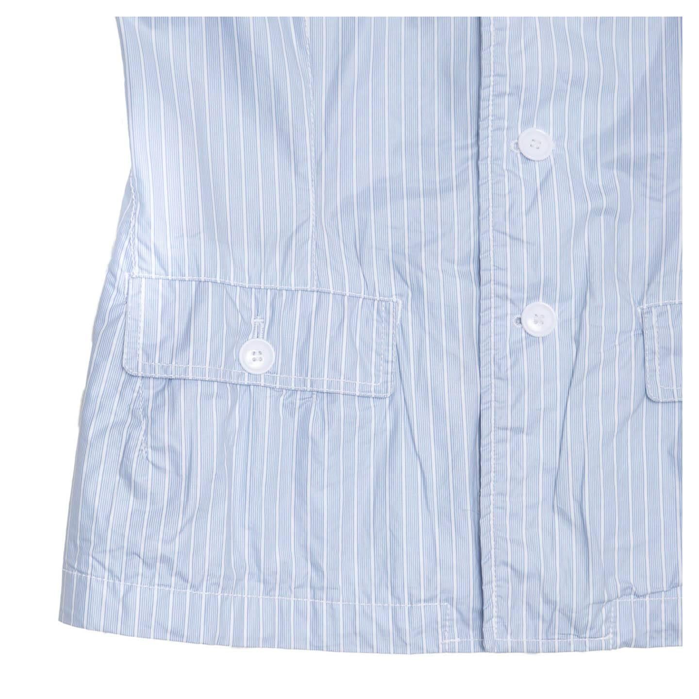 Comme des Garçons Blue & White Striped Slicker Jacket For Sale 1