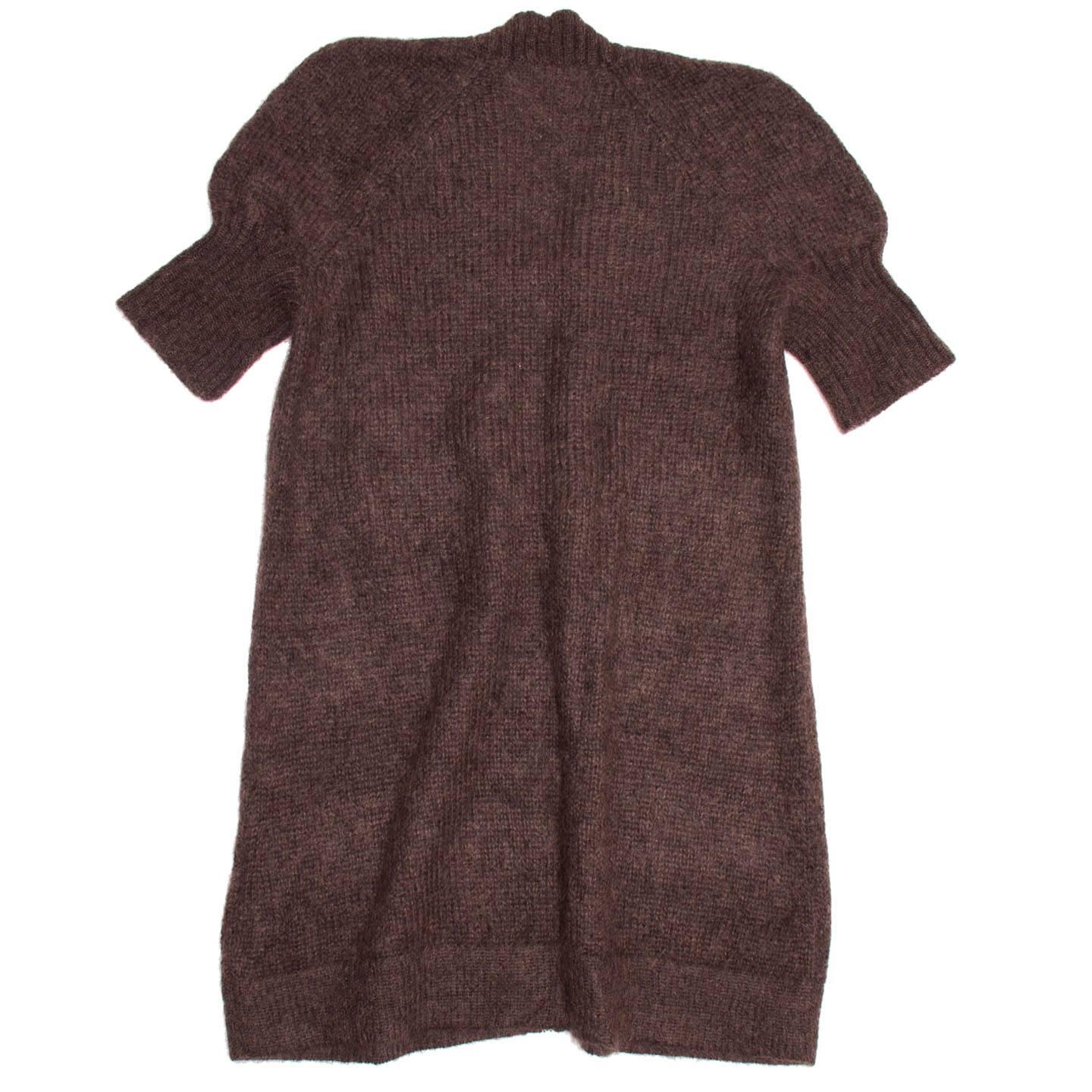 Black Hermès Brown Angora Long Sweater For Sale