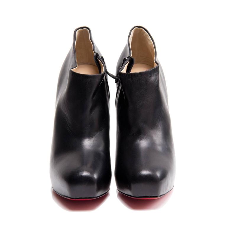 Christian Louboutin Black Leather Ankle Boots at 1stDibs