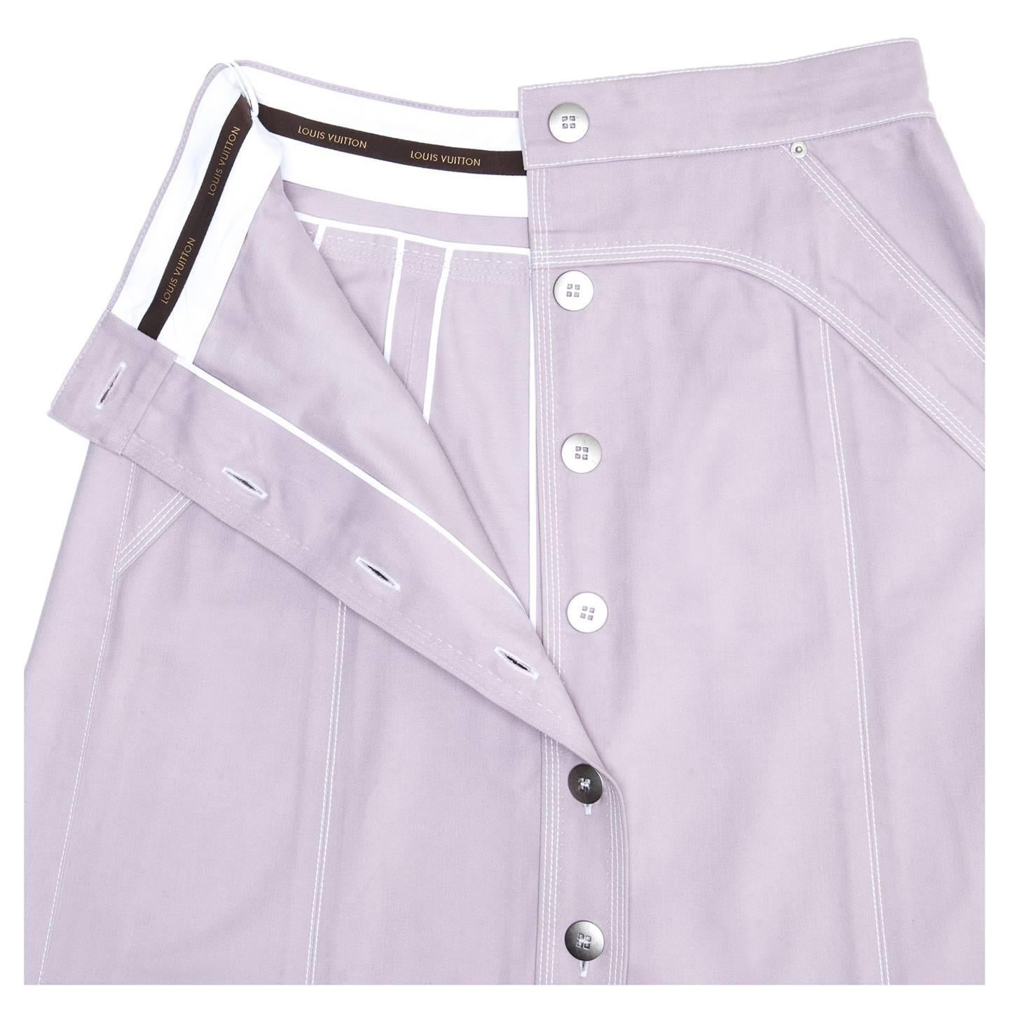 Women's Louis Vuitton Lavender Cotton Skirt For Sale