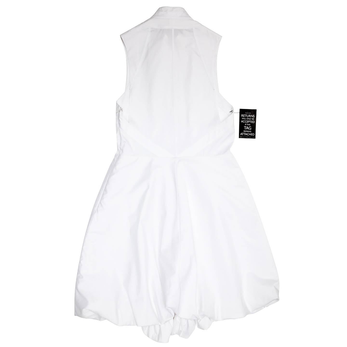 white cotton sleeveless dress