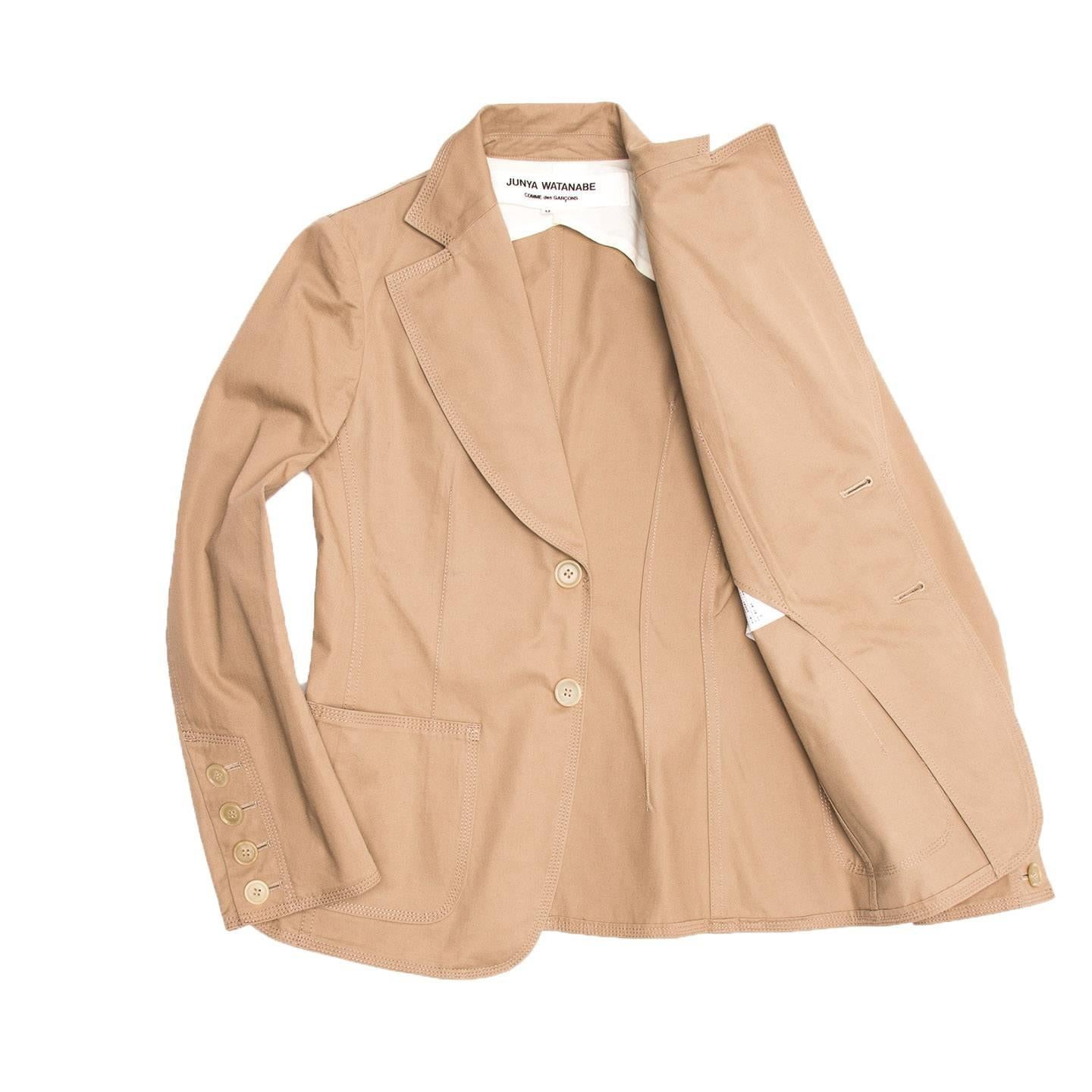 tan cotton blazer