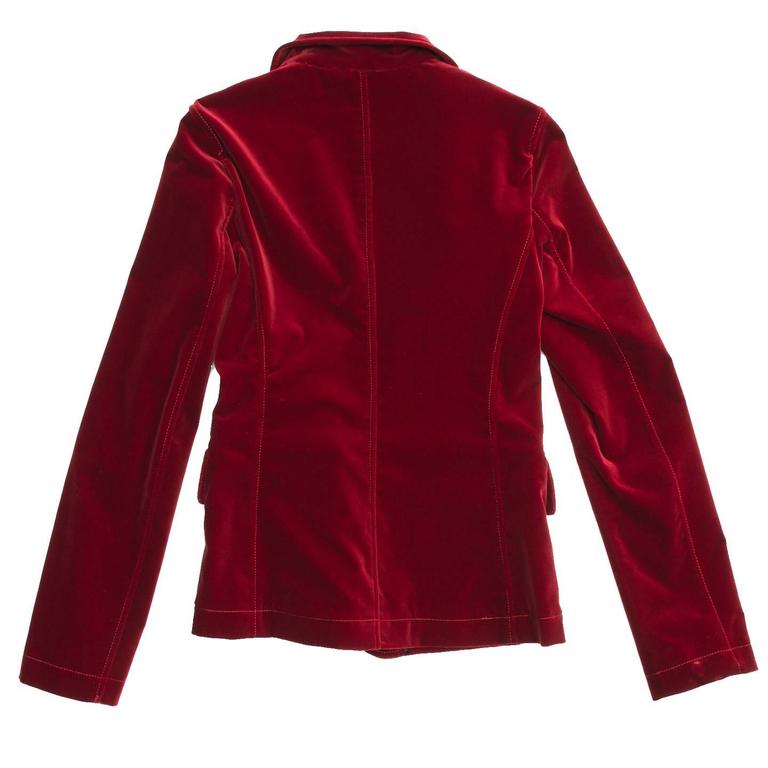 Miu Miu Red Velvet Blazer For Sale at 1stDibs | red velvet blazer ...