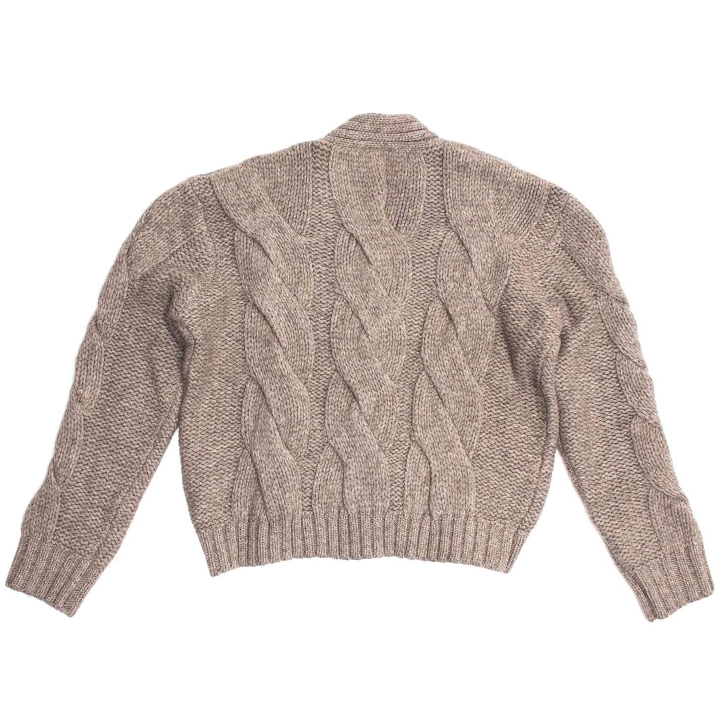 taupe cropped sweater