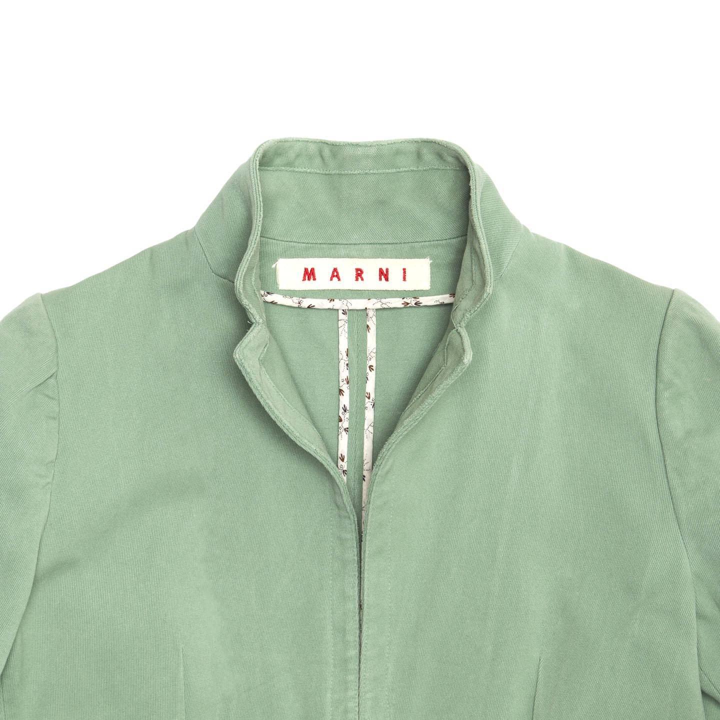 Marni Pastel Green Cotton Jacket In New Condition For Sale In Brooklyn, NY