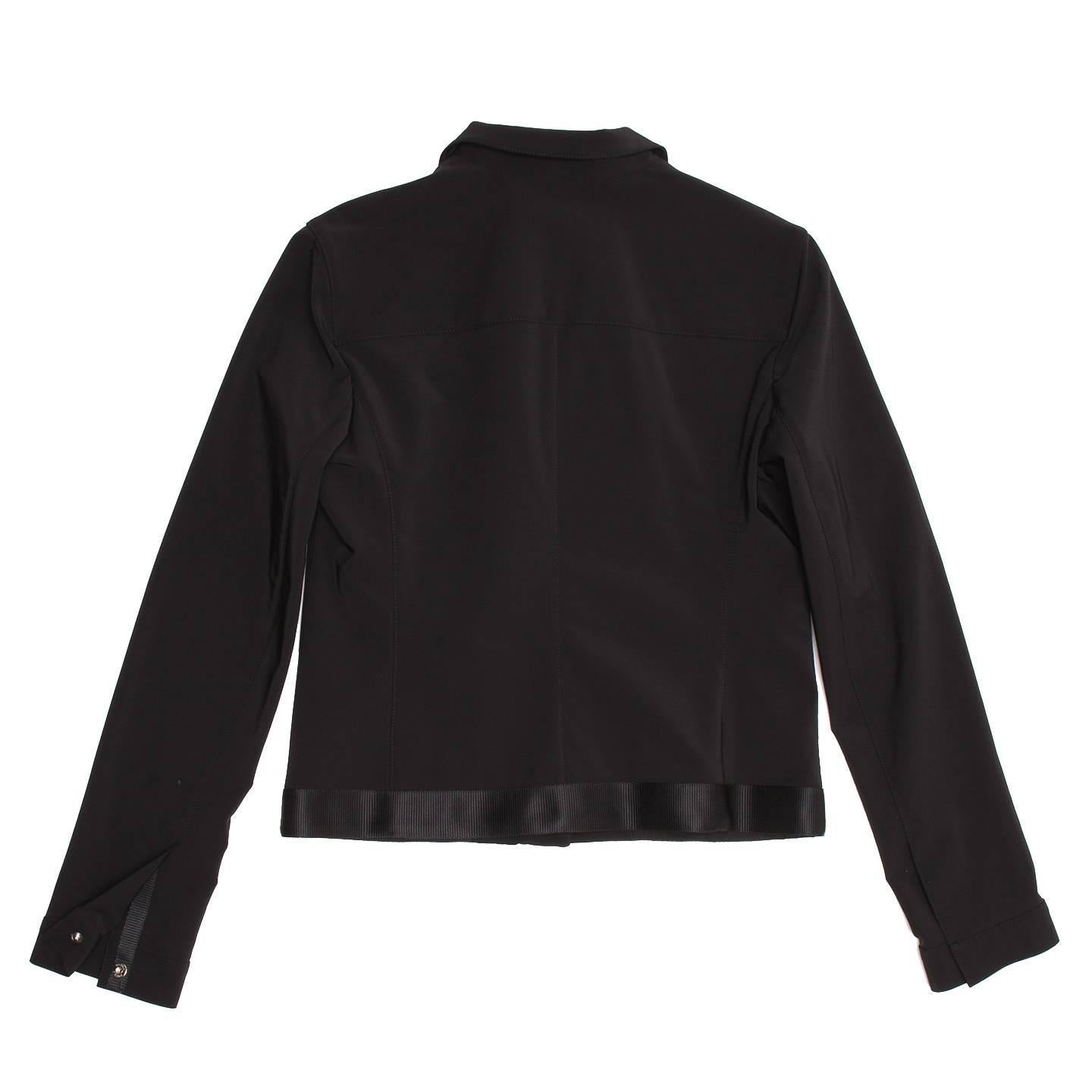 Prada Black Poly Nylon Jacket For Sale 1