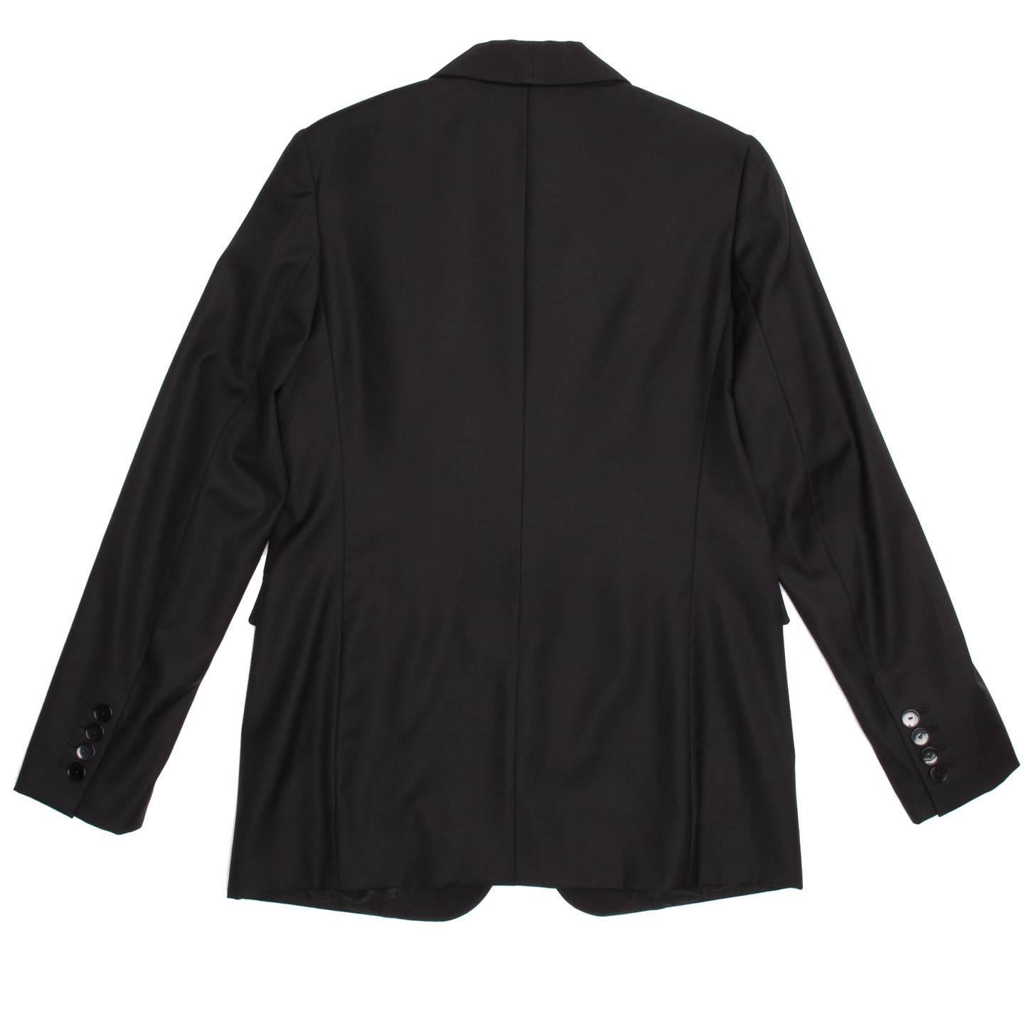 Stella McCartney Black Wool Tux Style Jacket For Sale 1