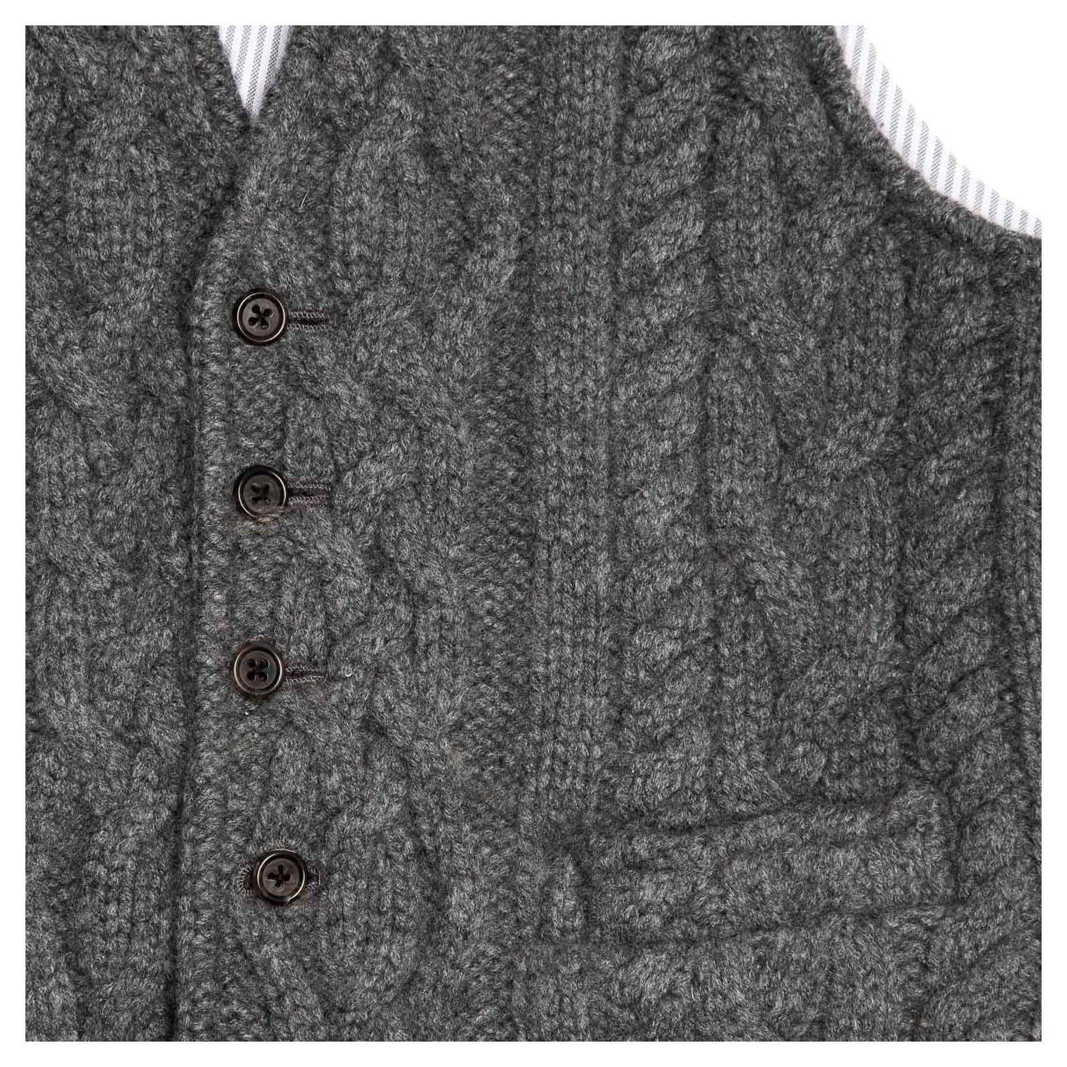 Women's Thom Browne Dark Grey Knit Cashmere Vest