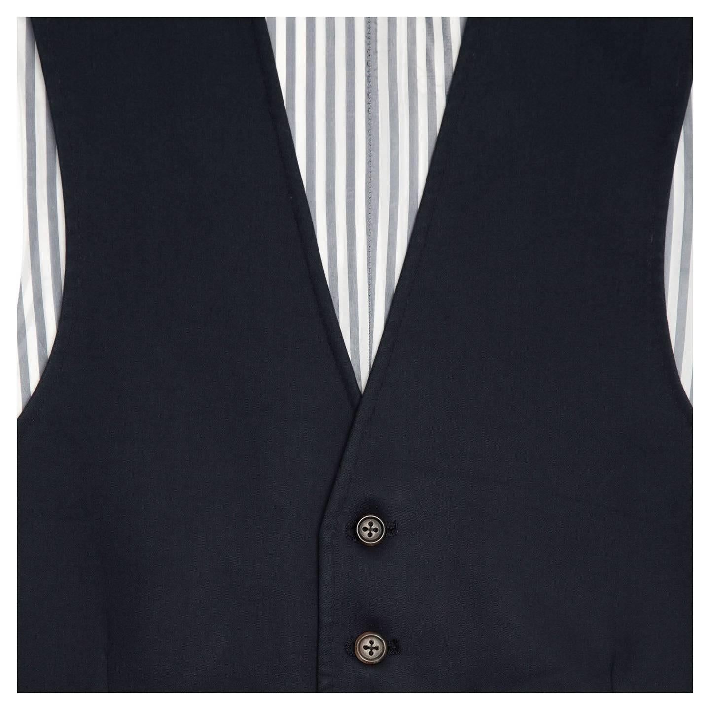 Women's Thom Browne Navy Blue Mackintosh Vest For Sale