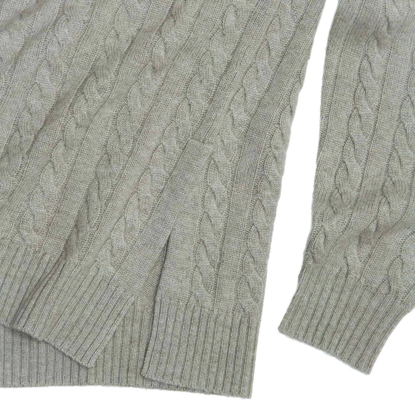 Brunello Cucinelli Grey Green Cashmere Sweater In New Condition For Sale In Brooklyn, NY