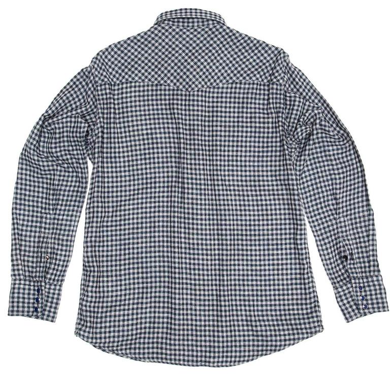 45rpm Blue and Grey Checked Shirt For Man For Sale at 1stDibs | 45 rpm ...