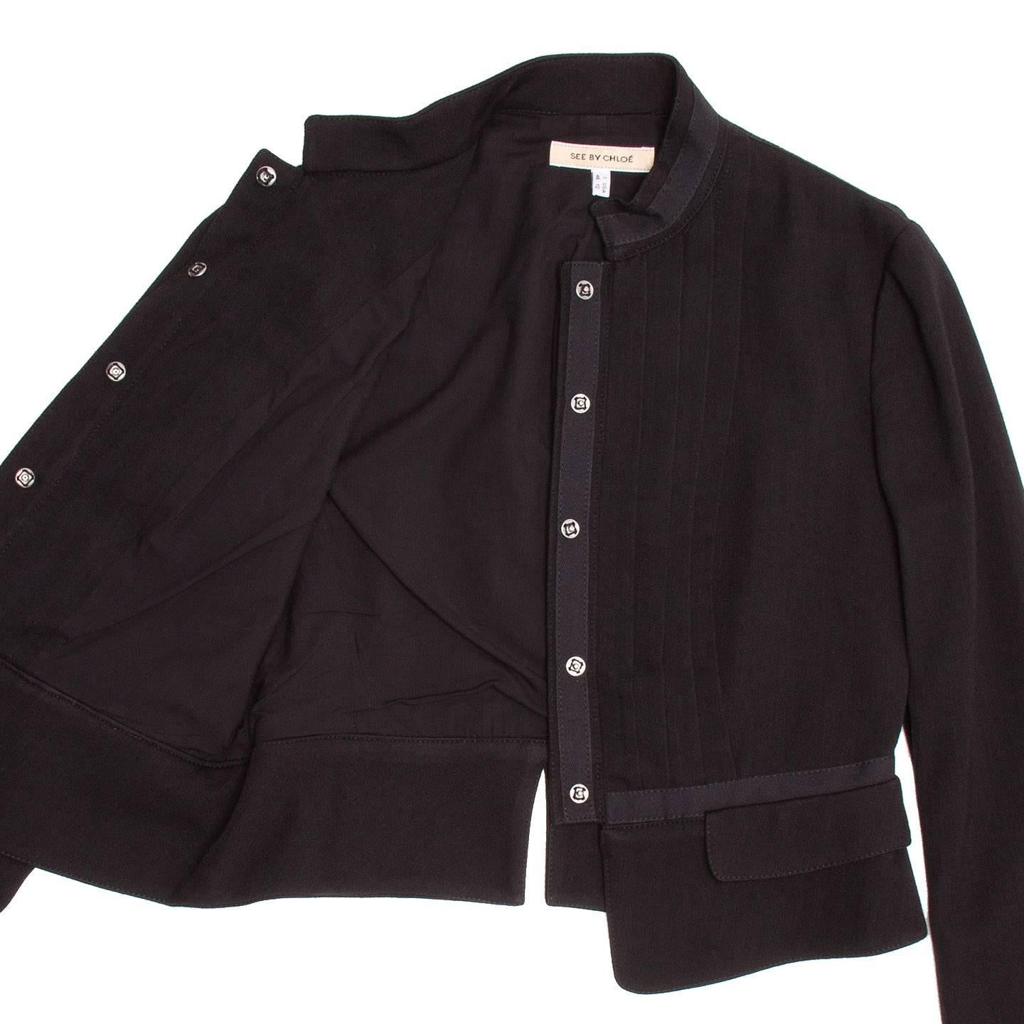 Women's See by Chloe' Black Bellboy Cut Jacket For Sale