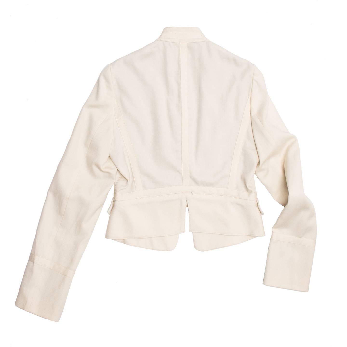 Beige See by Chloe' Cream Bellboy Cut Jacket For Sale