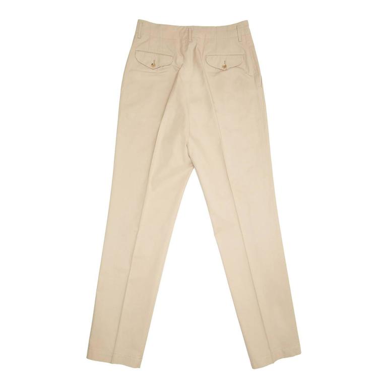 Junya Watanabe Khaki Cotton Classic Pants For Sale at 1stDibs