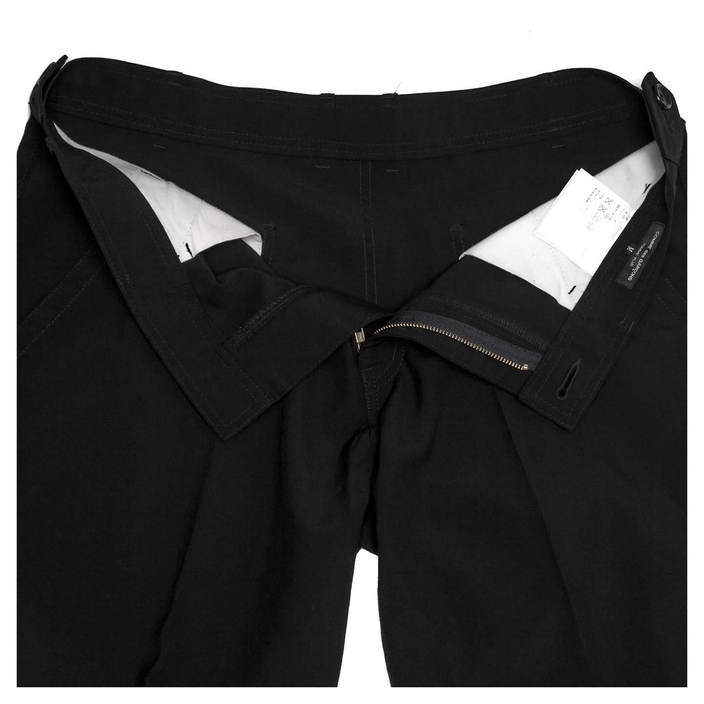 Men's Comme Des Garcons Wool Navy Pants For Man For Sale