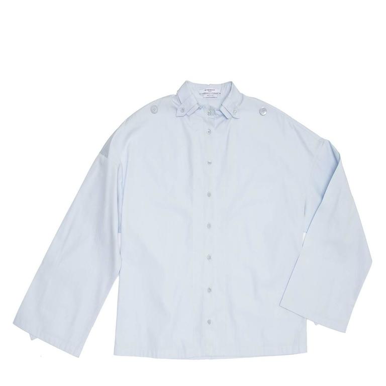 Givenchy Sky Blue Kimono Sleeved Shirt For Sale at 1stDibs