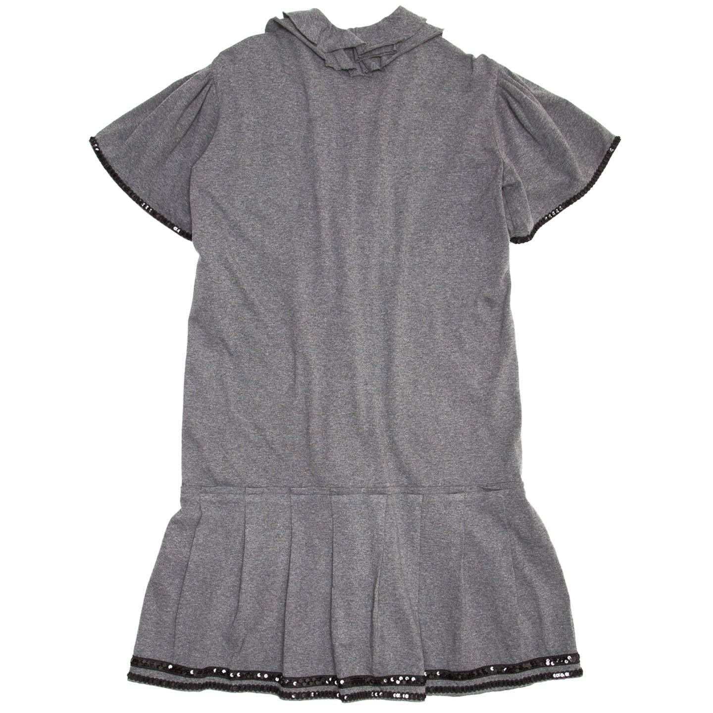 Gray Junya Watanabe Grey Cotton Jersey Dress For Sale