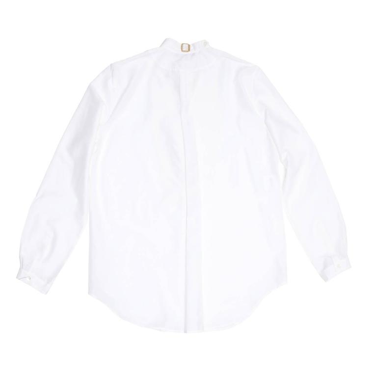 Gucci White Cotton and Silk Shirt For Sale at 1stdibs