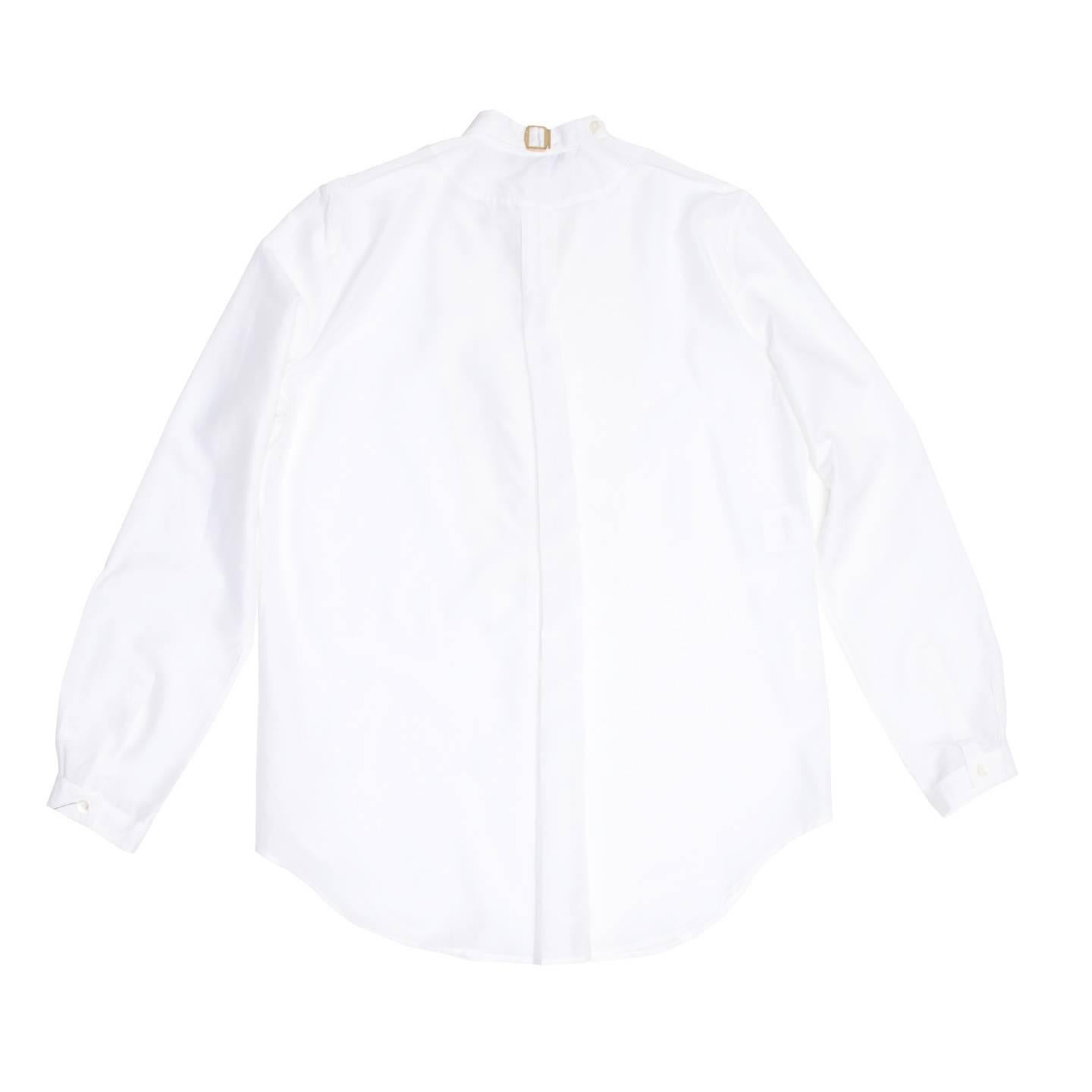 Gray Gucci White Cotton & Silk Shirt