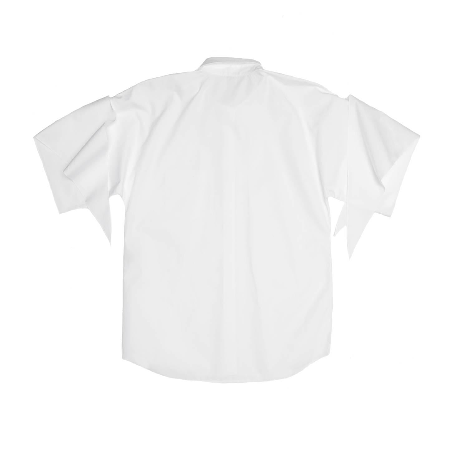 Gray Hermès White Kimono Sleeved Shirt For Sale