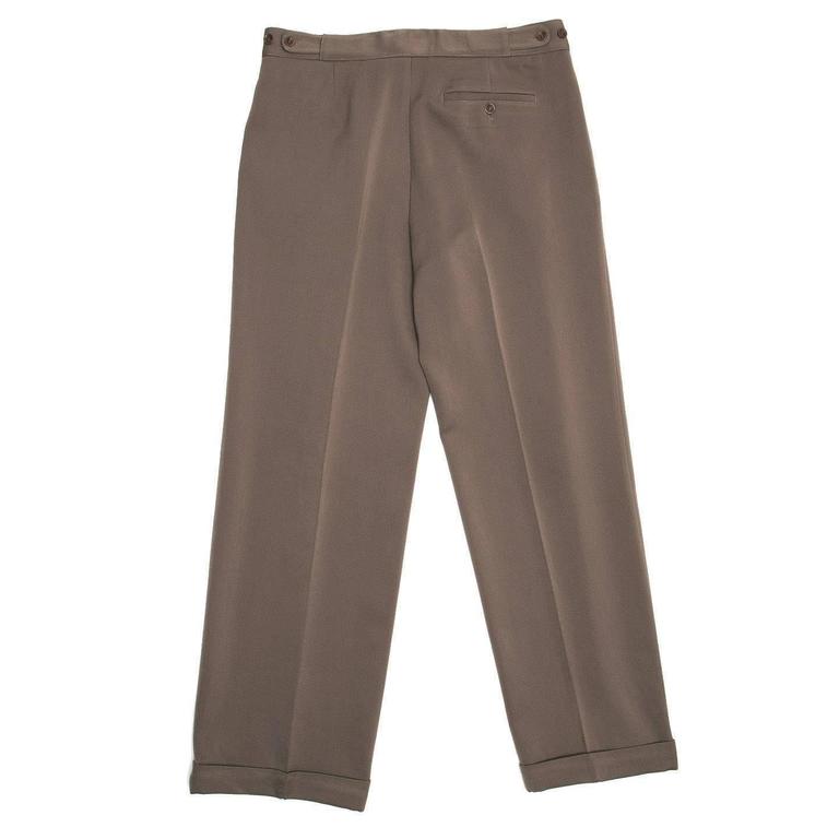 Dries Van Noten Brown Wool Pleated Pants For Sale at 1stDibs | dries ...
