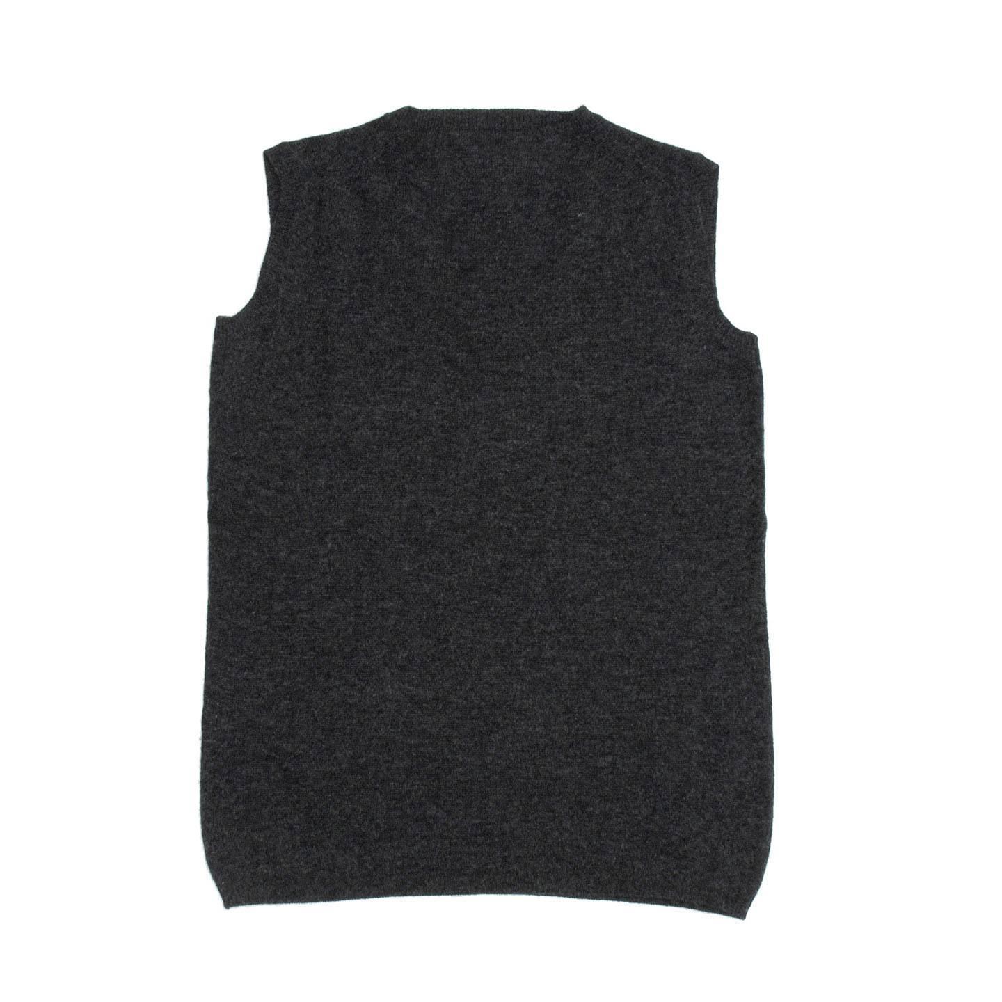 Black Lanvin Charcoal Grey Cashmere Vest For Sale