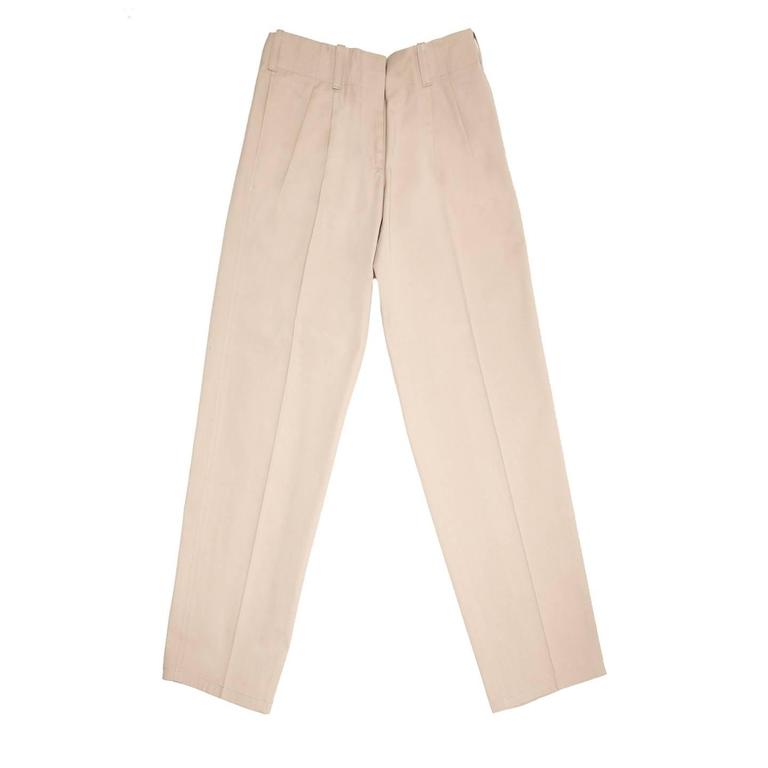 Jil Sander Khaki Heavy Cotton Pants For Sale at 1stDibs | thick khaki pants