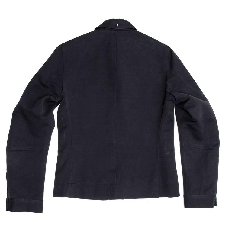 Kinder Fashion Design Navy Cotton Casual Jacket For Sale at 1stDibs