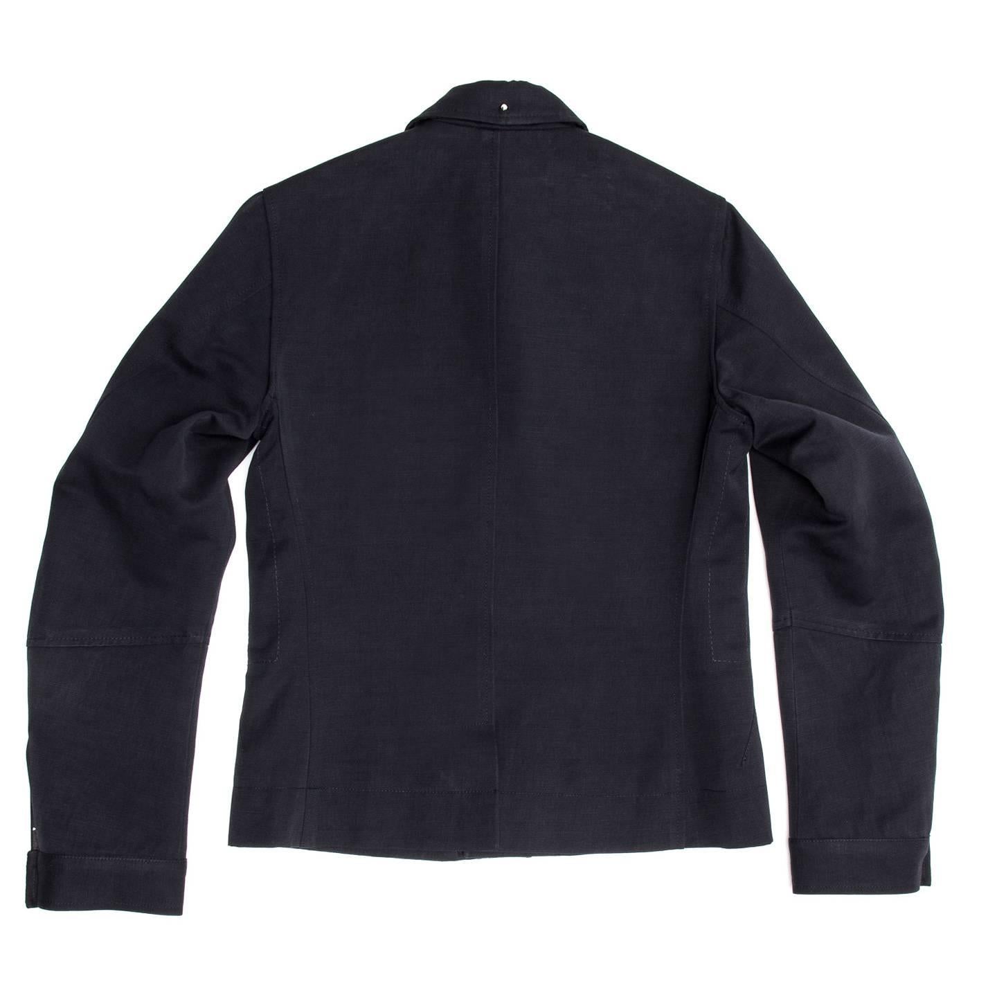Black Kinder Fashion Design Navy Cotton Casual Jacket For Sale