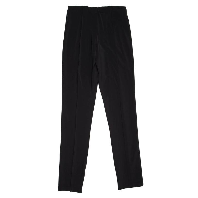 Jil Sander Black Stretch Trousers For Sale at 1stDibs