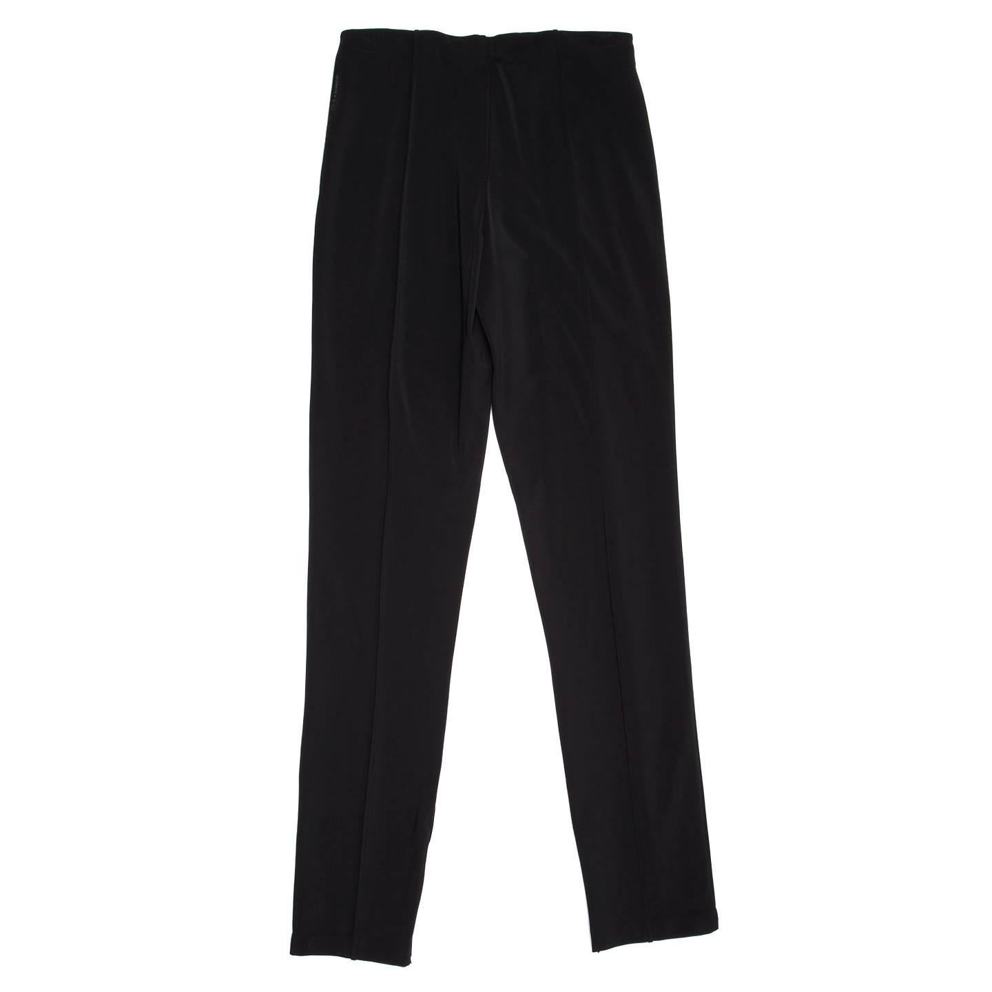 Jil Sander Black Stretch Trousers In New Condition For Sale In Brooklyn, NY