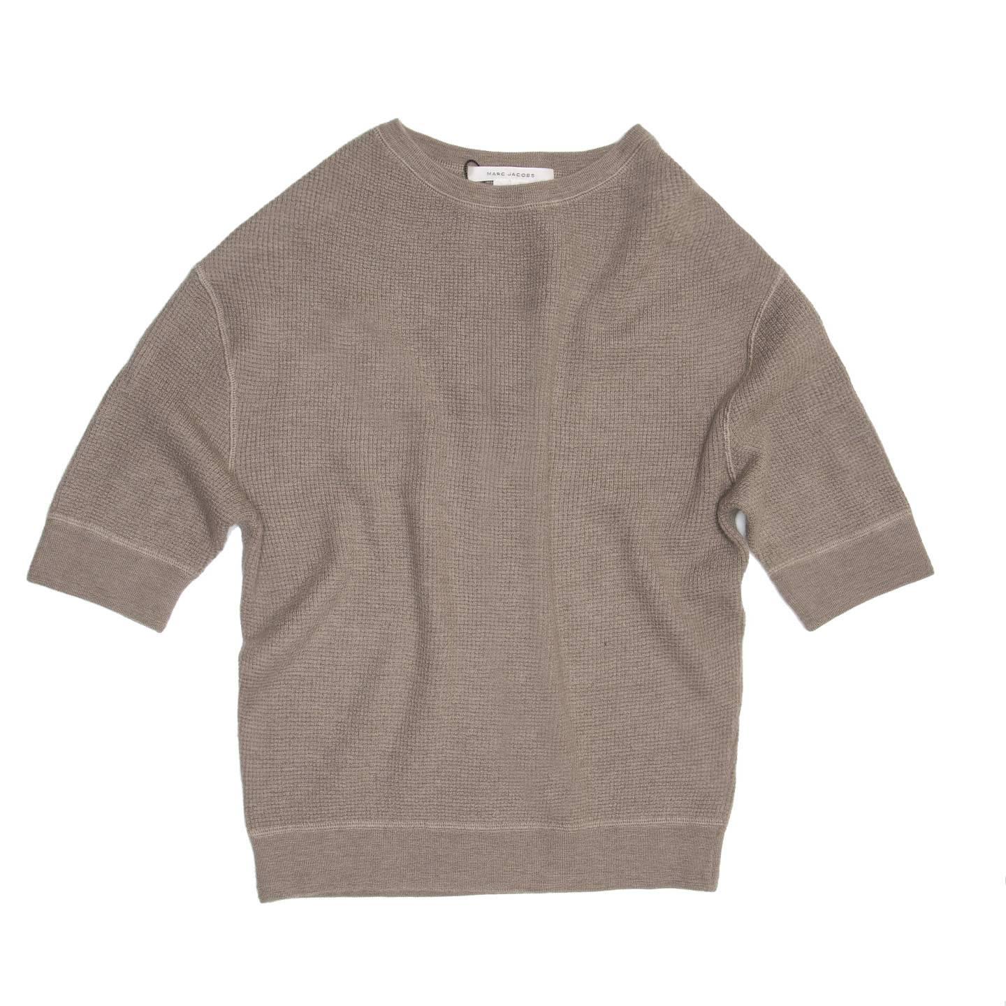 Marc Jacobs Grey Brown Cashmere Sweater In New Condition In Brooklyn, NY