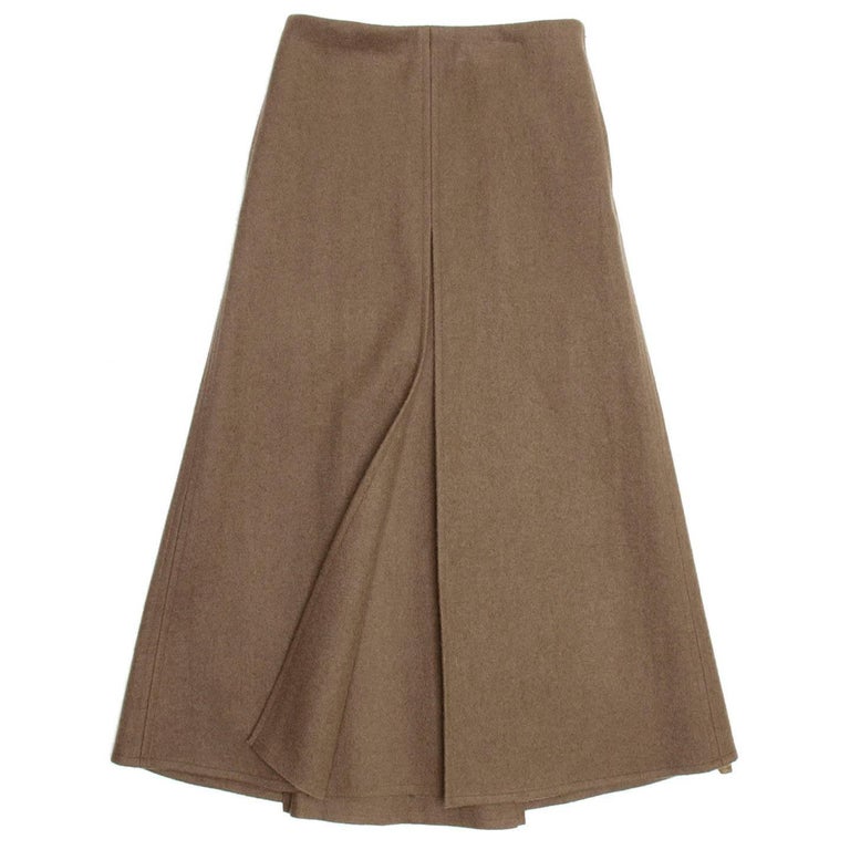 Marc Jacobs Green Brown Wool Skirt For Sale at 1stDibs
